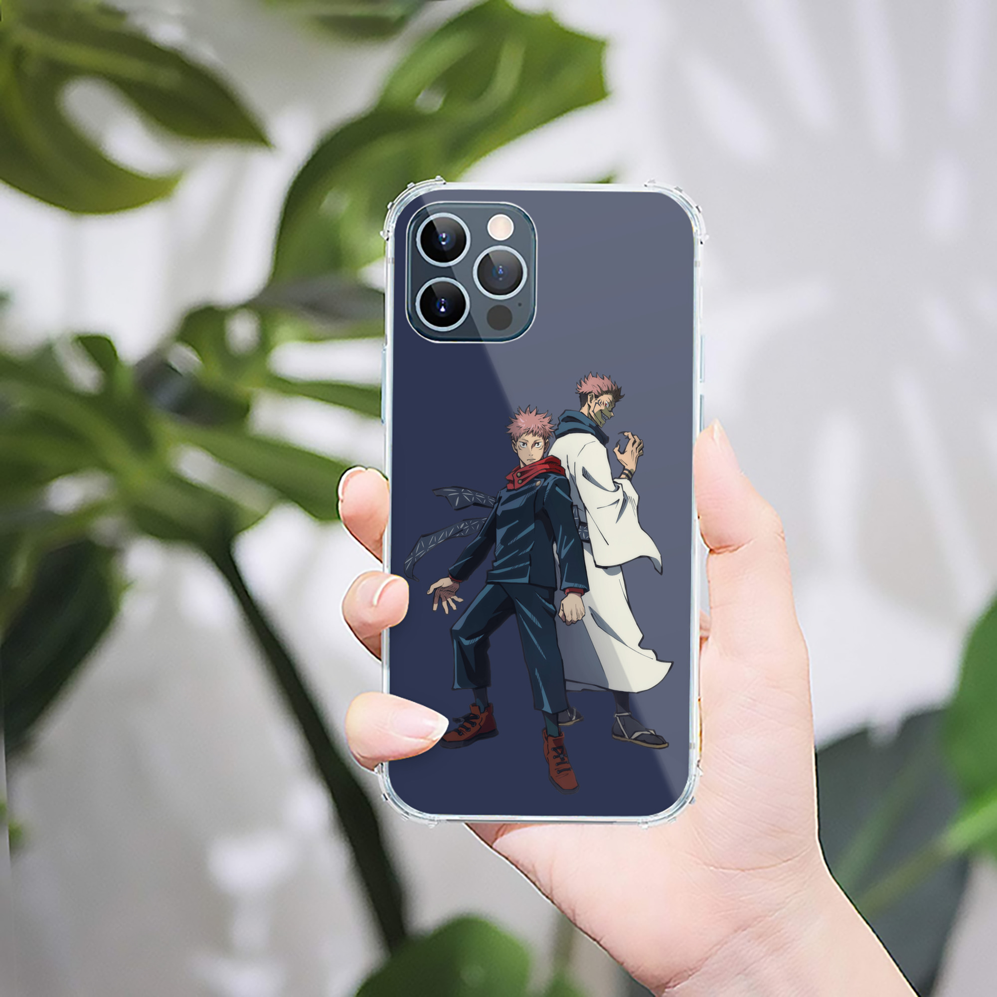 （画像用） 呪術廻戦 Jujutsu Kaisen 【iPhone 12シリーズ対応】透明スマホケース（クリアソフトケース）